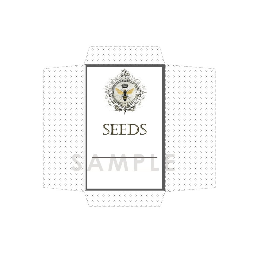 diy seed envelope printable template bee