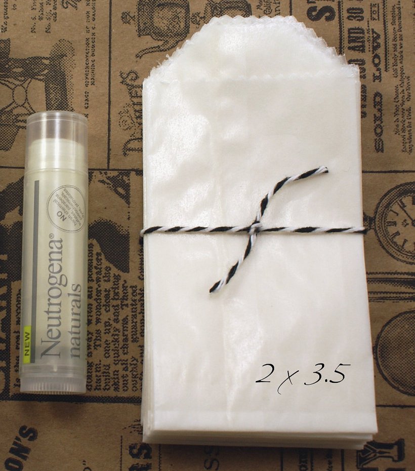 50 Extra Small 2" x 3.5" Translucent Glassine Wax Paper Envelopes for