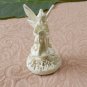 Miniature Sitting Garden Fairy Pixie Figurine Ivory