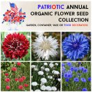 Red White and Blue Patriotic Annual Cornflower Seed Collection