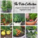 Patio or Balcony Organic Container Vegetable Seed Collection - 6 Varieties