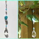 Beautiful Turquoise Stone and Sparkly Crystal Prism Sun Catcher