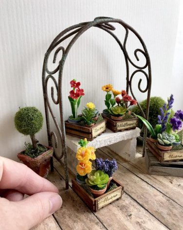 Fairy Garden Miniature Garden Arch Trellis Rustic