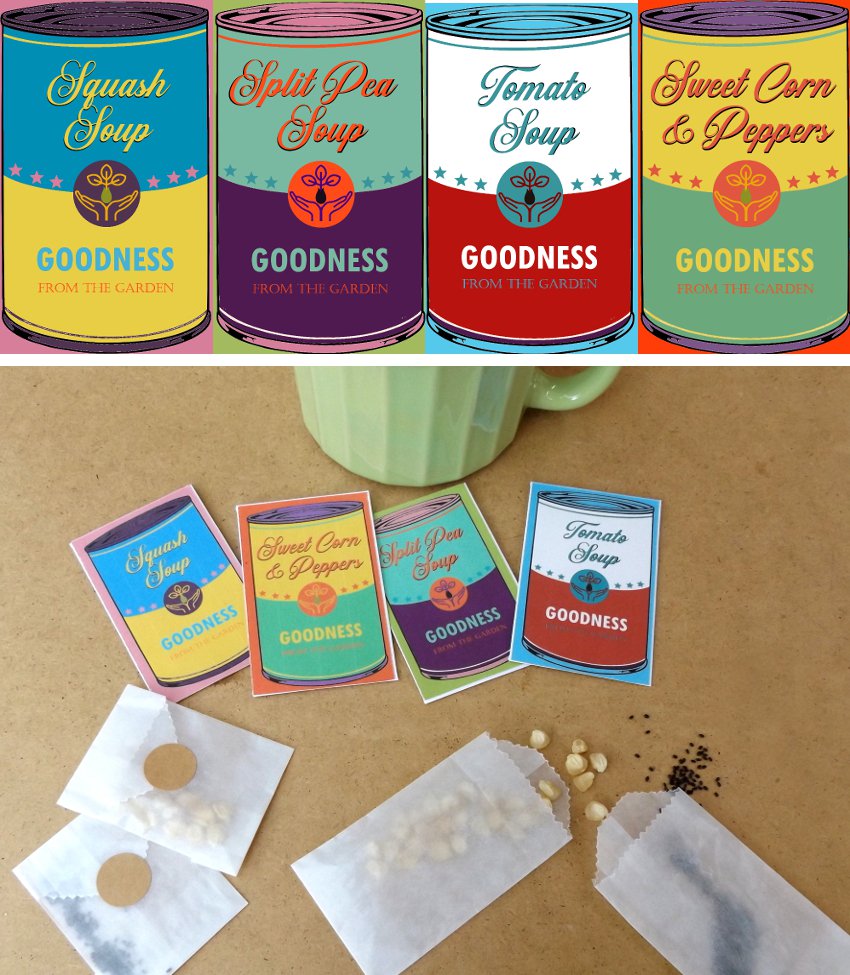 Vintage Art Inspired Soup Seed Packet Gift - Pick One!
