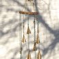 Chime with Bells Beaded Gold Turquoise Glass and Wood Unique Gift