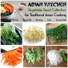 Asian Kitchen Garden Organic Vegetable Seed Collection - 6 Varieties