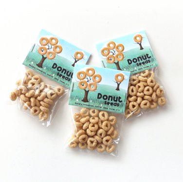 Plain Donuts Plant Seeds Novelty Joke Prank Gift Bag Stuffer - Pack of 6