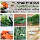 Asian Kitchen Garden Organic Vegetable Seed Collection - 6 Varieties