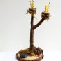 Wood Candle Stand Fairy Accessories Dollhouse Mini Enchanted Garden (b)
