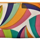 Clinique Rainbow Green Pink Blue Makeup Travel Jewelry Toiletry Cosmetic Zipper Bag Purse Pouch