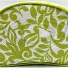 Clinique Flower Lime Green Travel Makeup Jewelry Toiletry Cosmetic Zipper Large Bag Purse Pouch