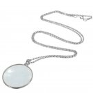 Silver Magnify Glass 5x Power Pendant Necklace