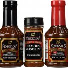 Rendezvous Original BBQ Sauce, Hot BBQ Sauce + Seasoning Rub
