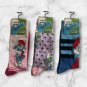 Smurf Novelty Cartoon Crew Socks 3-Pairs Size 7-12 NWT