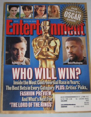 ENTERTAINMENT WEEKLY Magazine 645 Russell Crowe Denzel Washington Gilmore Girls March 22 2002
