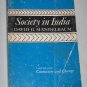 Society in India Volume 1 Continuity and Change by David G. Mandelbaum Indian Anthropology Book