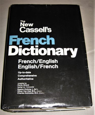 New Cassell's French Dictionary French to English, English to French 1973 Hardcover with Dust Jacket