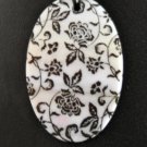 STUNNING HANDPAINTED MOTHER OF PEARL PENDANT