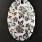 STUNNING HANDPAINTED MOTHER OF PEARL PENDANT