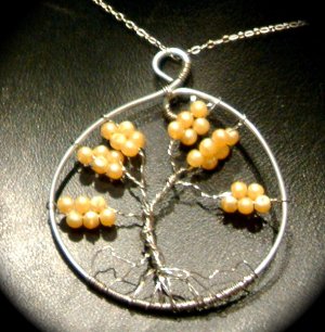 YELLOW TREE OF LIFE PENDANT