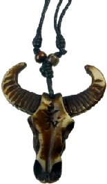 NATIVE AMERICAN STYLE BULL SKULL PENDANT