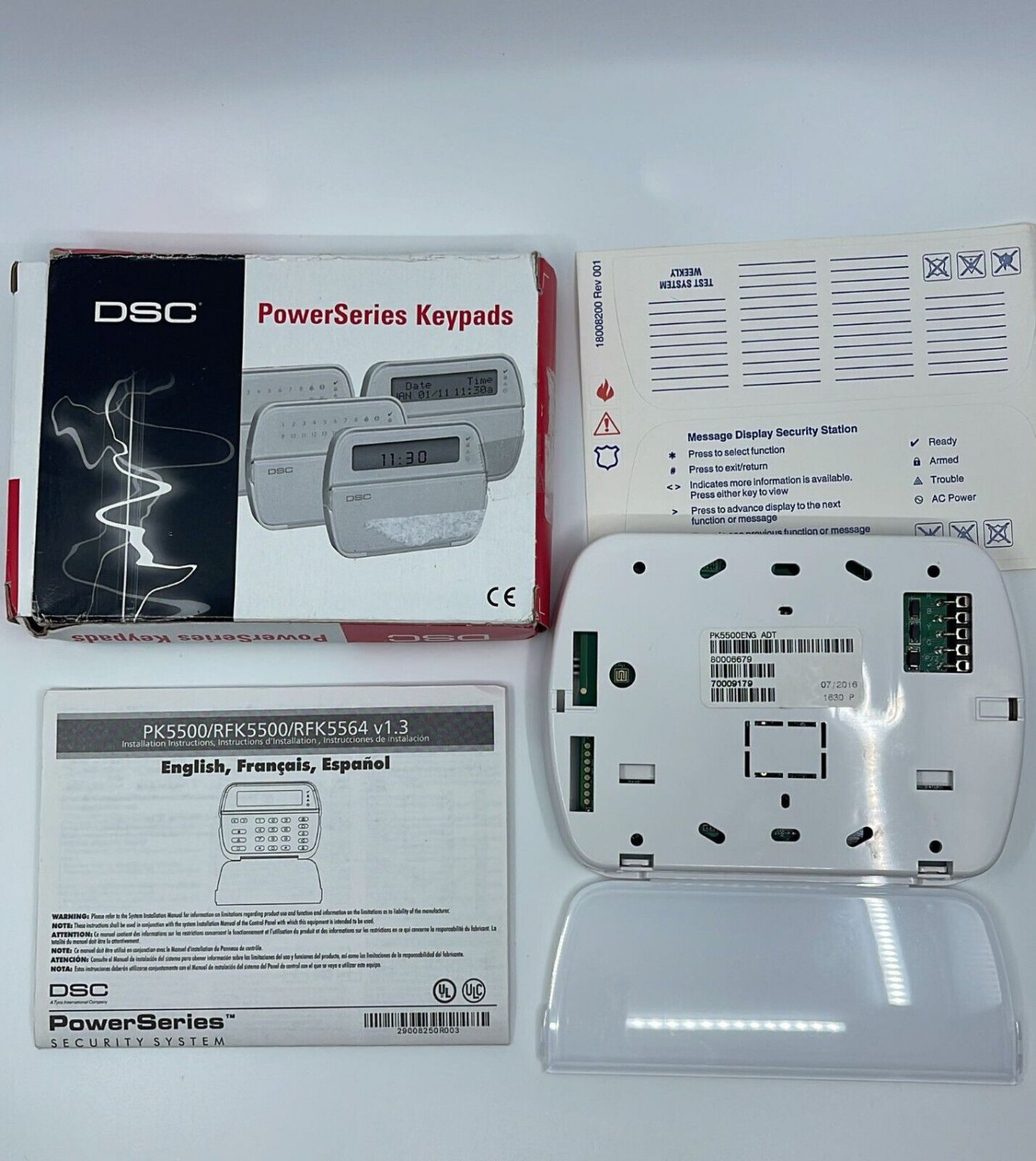 DSC PK5500 ENG Power Series Security System Keypad