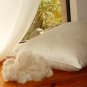 SO SILKY! Kapok - Vegan Standard Pillow with Organic Cotton Damask - Light Fill
