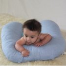 Organic Wool and Cotton Nursing Pillow - Blue