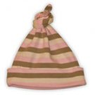 Organic Topee Cap for Infants - Pink/Natural Stripe