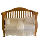 Organic Wool and Organic Cotton Sateen Crib Comforter - Hand Tufted