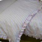Organic Cotton Flannel Ruffled Crib Comforter Duvet Cover - Pink/Khaki Print