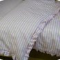 Organic Cotton Flannel Ruffled Crib Comforter Duvet Cover - Pink/Khaki Print