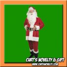XL - XXL Faux Velvet Santa Claus Suit Costume Holiday Outfit 9 PCS