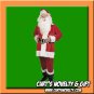 XL - XXL Faux Velvet Santa Claus Suit Costume Holiday Outfit 9 PCS