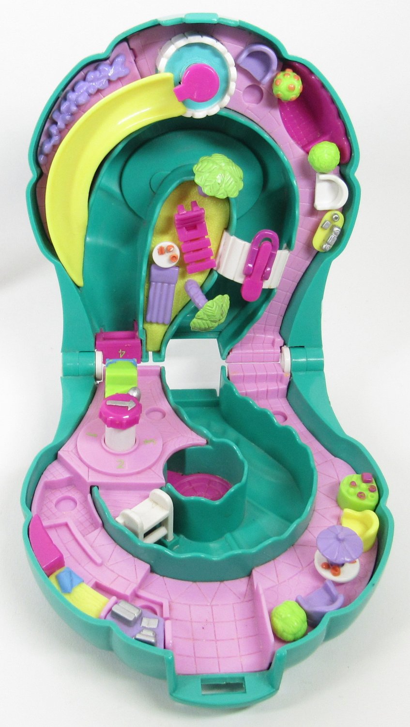 1995 Vintage Polly Pocket Splash 'n Slide Water Park Bluebird Toys (44366)