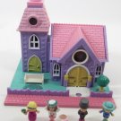 1993 Vintage Polly Pocket Wedding Chapel Pollyville Bluebird Toys (42575)