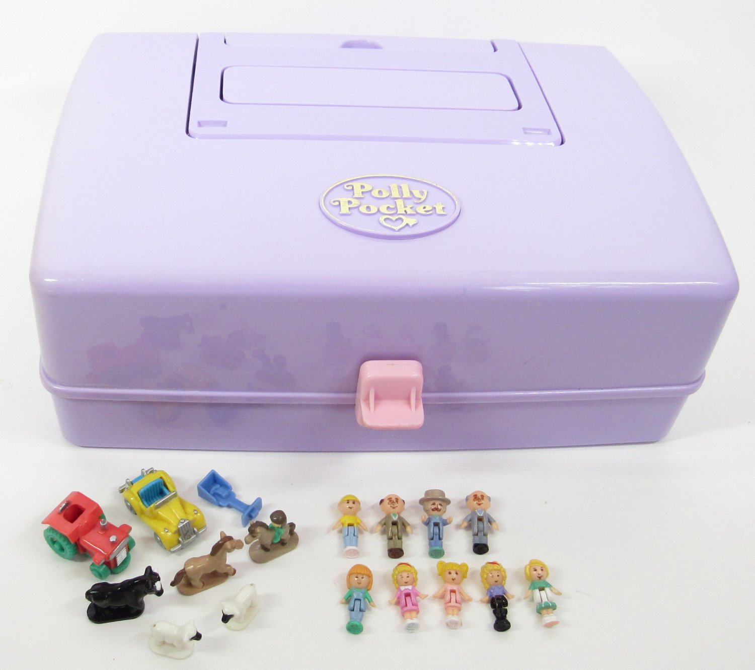 1989 Vintage Polly Pocket RARE (Farm) Jewel Case Bluebird Toys (44297)