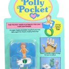 1989 Polly Pocket Blue Variation Little Lulu's Bath time Ring Bluebird Toys (46436)