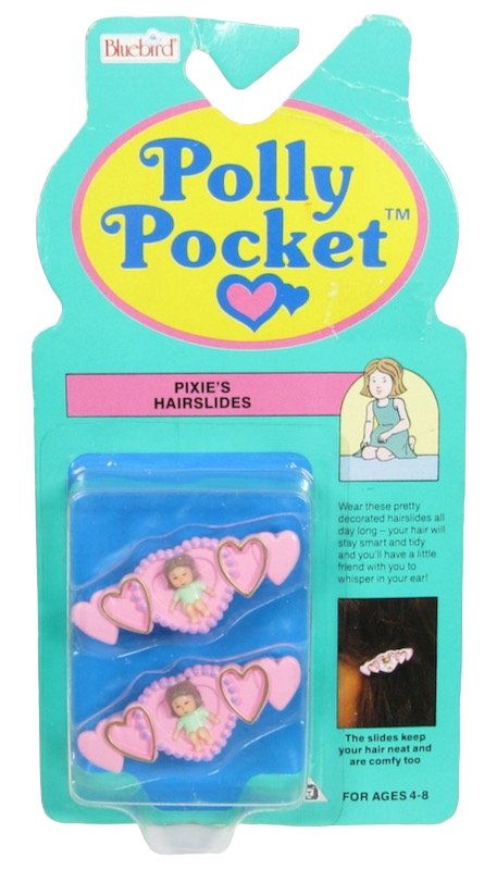 1990 Polly Pocket Pixie's Hairslides Barrettes Bluebird Toys NEW (45703)