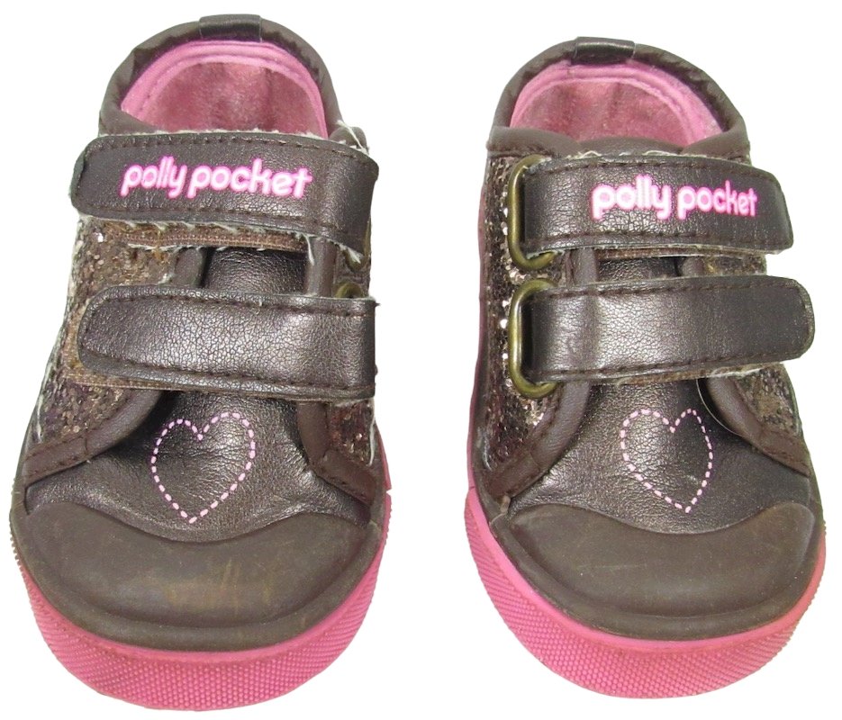 Polly Pocket Vintage Brown Leather Athletic Shoes (Sneakers)  RARE (46334)