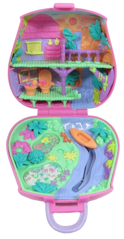 1995 Vintage Polly Pocket Complete Jungle Adventure Bluebird Toys (47029)