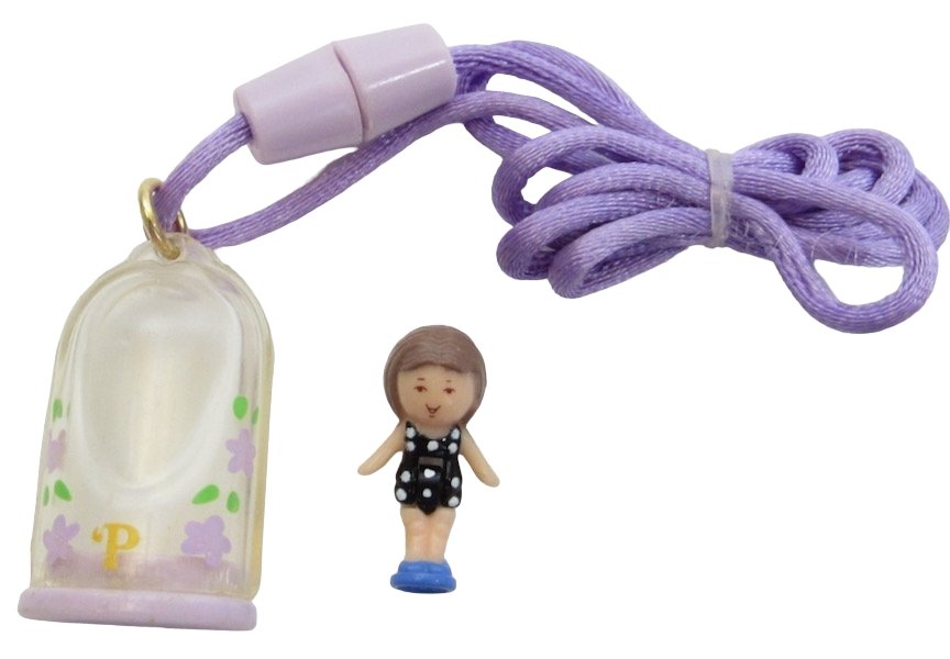 1990  Polly Pocket Vintage Lulu in her Necklace Pendant  Bluebird Toys (44529)