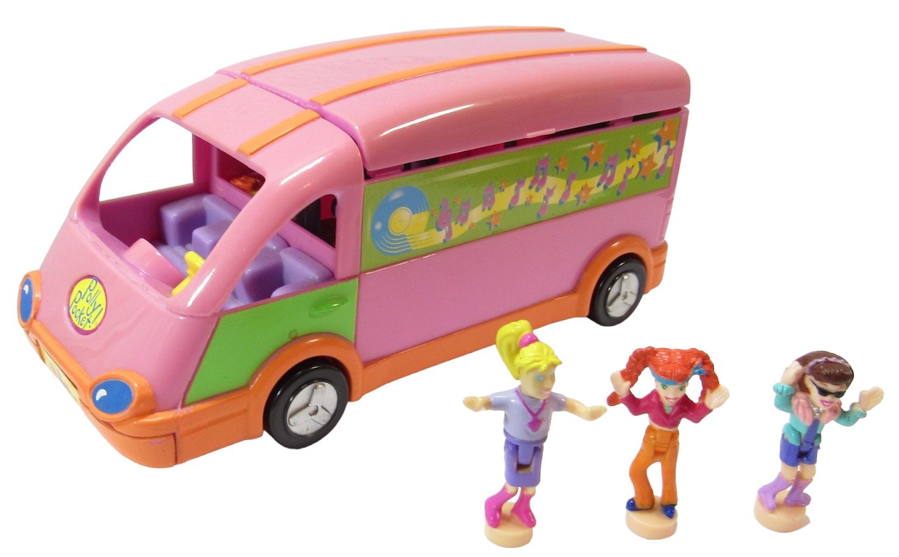1998 Vintage Polly Pocket Polly & the Pops Tour Bus Bluebird Toys (44966)