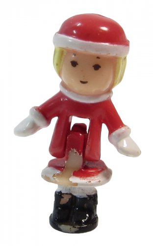 1989 Polly Pocket Doll RARE Polly's Musical Christmas Wonderland - Polly (48134)
