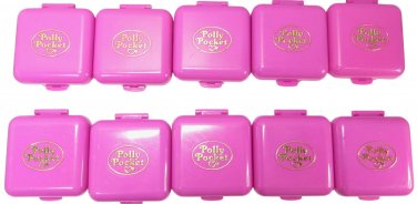 1989 Polly Pocket 10 (Ten] Wild Zoo World Compacts ONLY No Dolls Bluebird (52084)