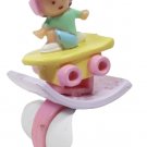 1991 Vintage Polly Pocket Sammie on a Skateboard  Ring Bluebird Toys (45380)