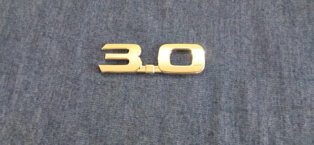 3.0 Emblem In Metal Golden