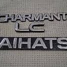 DAIHATSU CHARMANT And LC Emblem In Metal Set Of 3 Piece