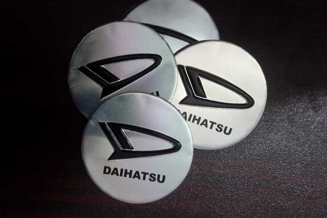 Daihatsu Wheel Cap Logo Chrome - 4 Pieces Wheel Center Cap Wheel Logo Wheel
