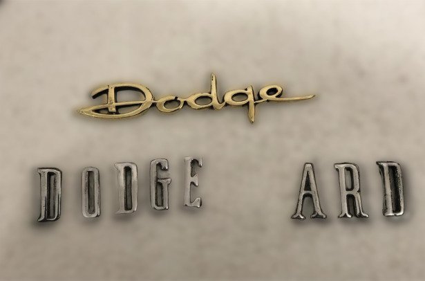 Dodge Emblem With DODGE ARD Words Emblem Set